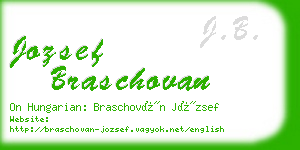 jozsef braschovan business card